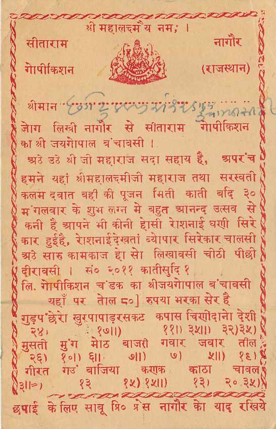 Inde India Entier Postal Stationary  — Verso