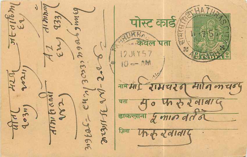 Inde India Entier Postal Stationary 