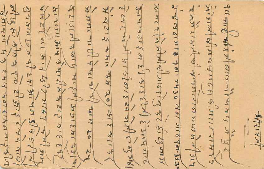 Inde India Entier Postal Stationary  — Verso