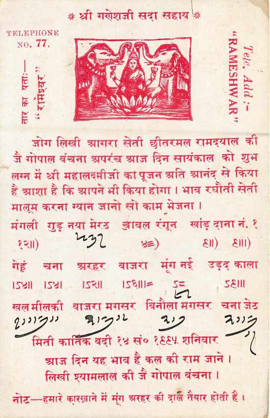 Inde India Entier Postal Stationary  — Verso