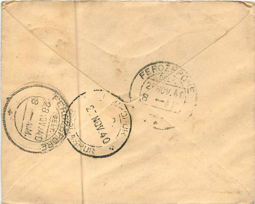 Inde India Entier Postal Stationary  — Rückseite