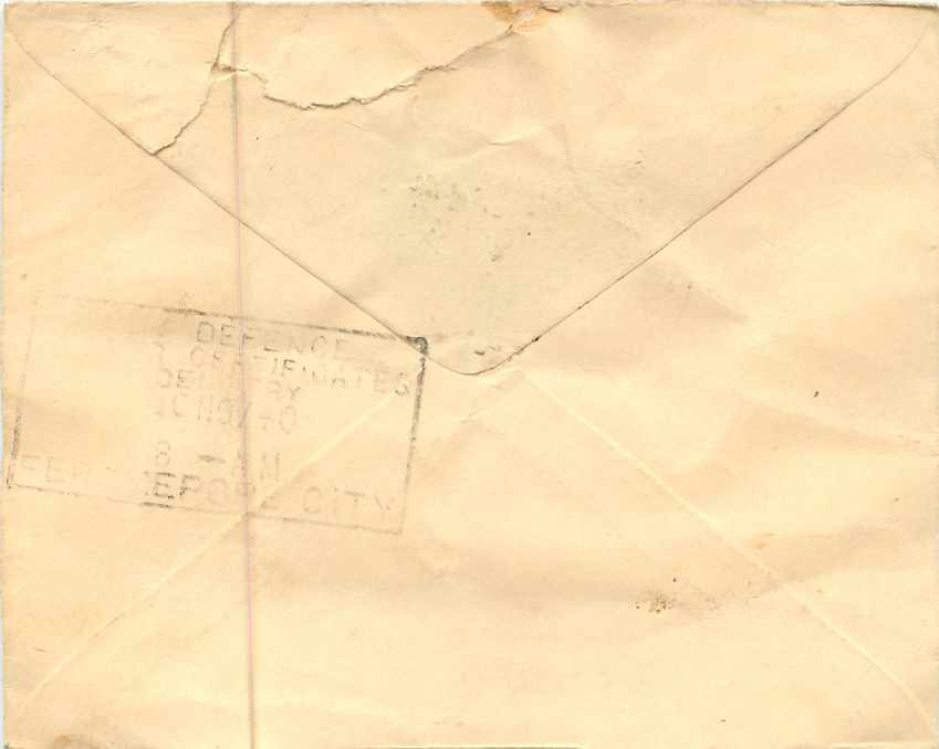 Inde India Entier Postal Stationary  — Rückseite