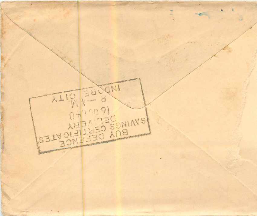 Inde India Entier Postal Stationary  — Rückseite