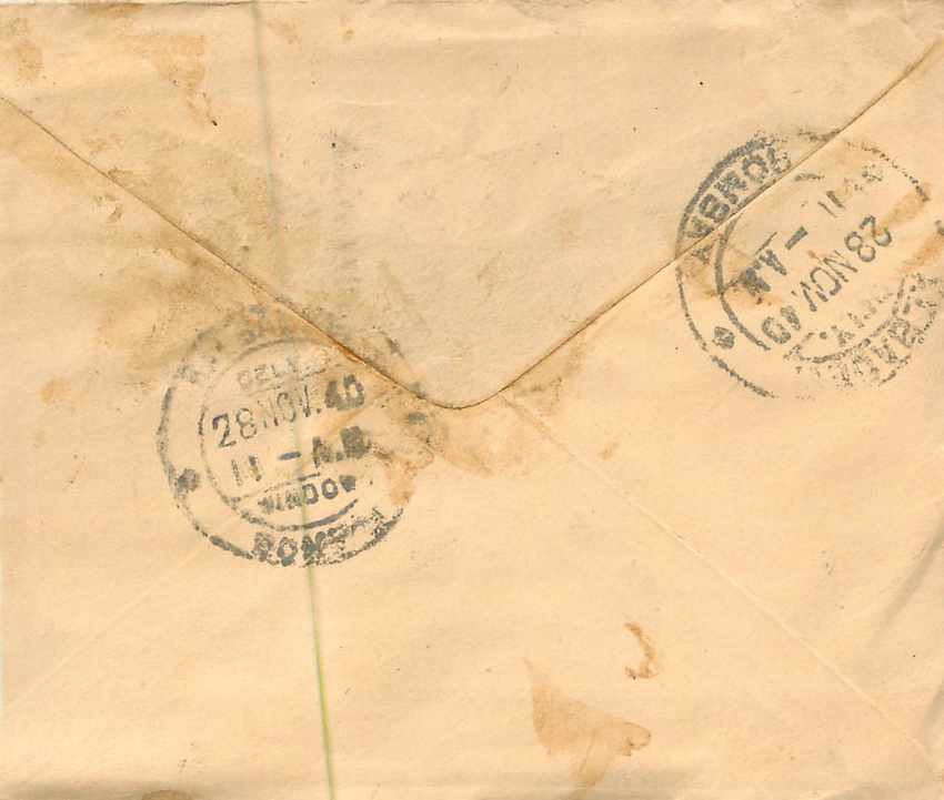 Inde India Entier Postal Stationary  — Rückseite