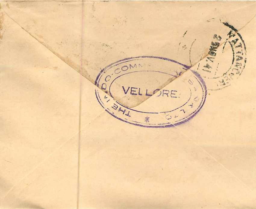 Inde India Entier Postal Stationary  — Rückseite
