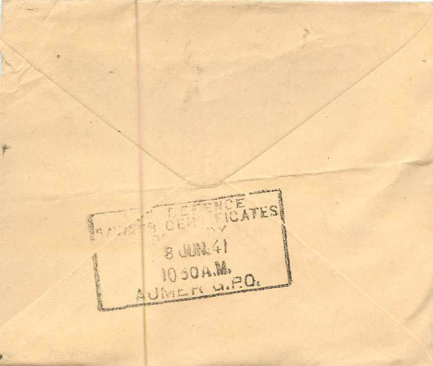 Inde India Entier Postal Stationary  — Rückseite