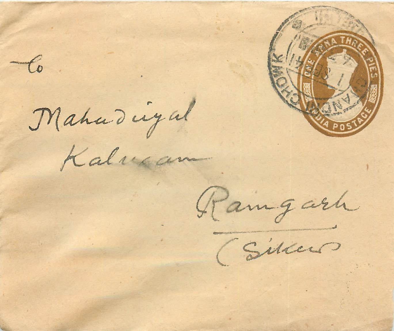 Inde India Entier Postal Stationary 