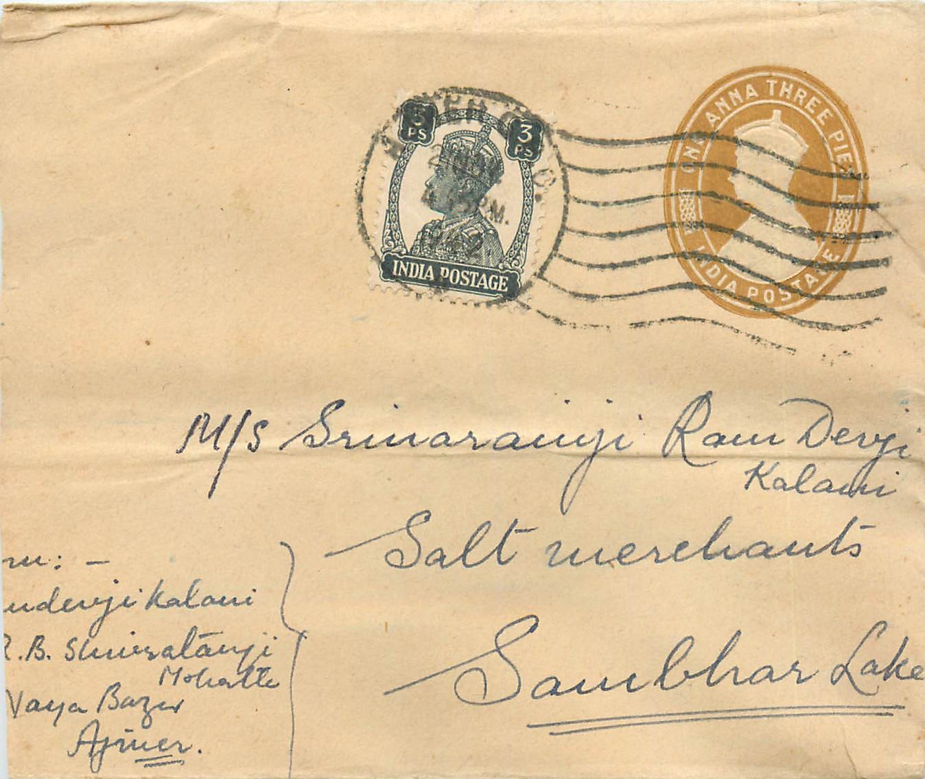 Inde India Entier Postal Stationary 