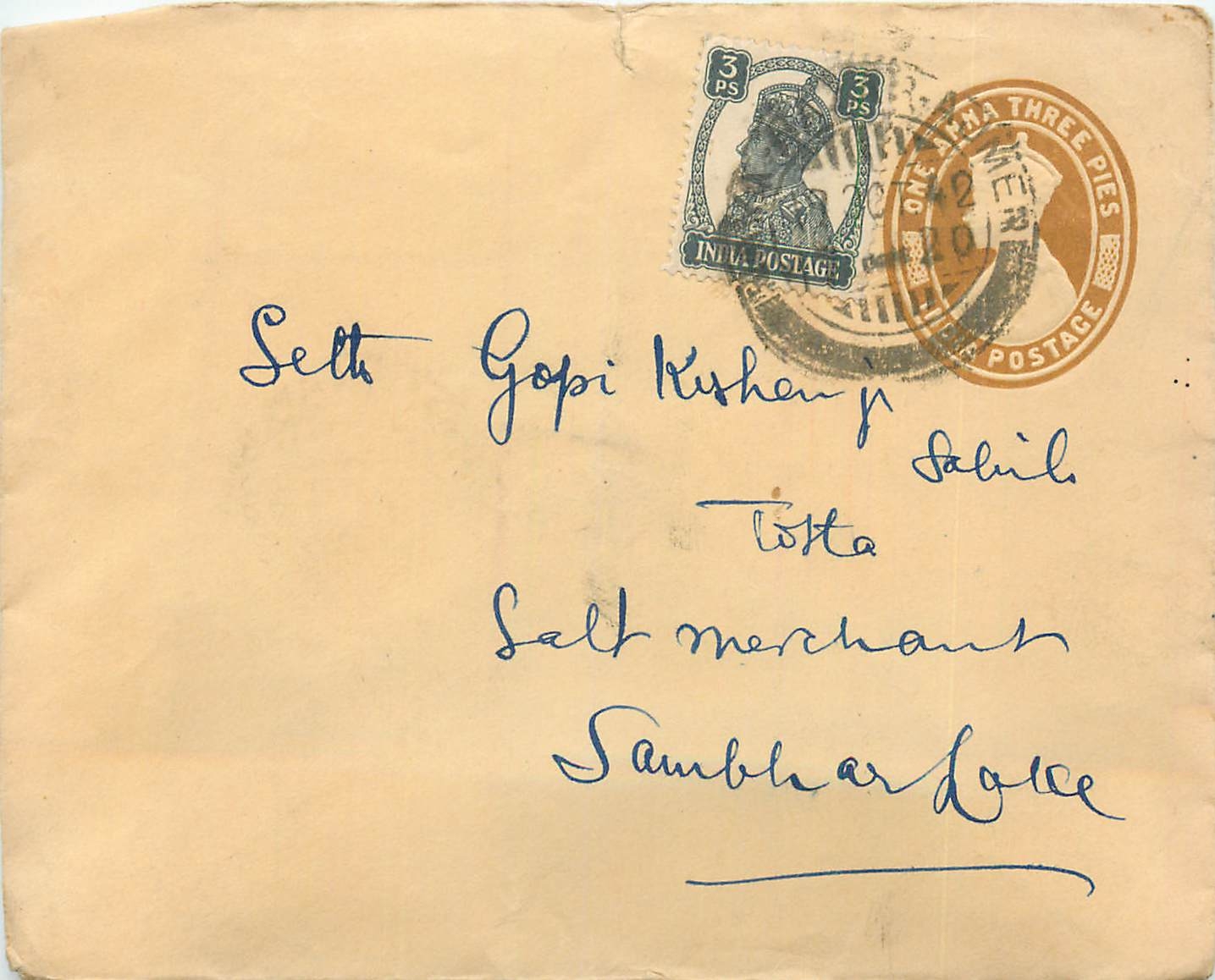 Inde India Entier Postal Stationary 