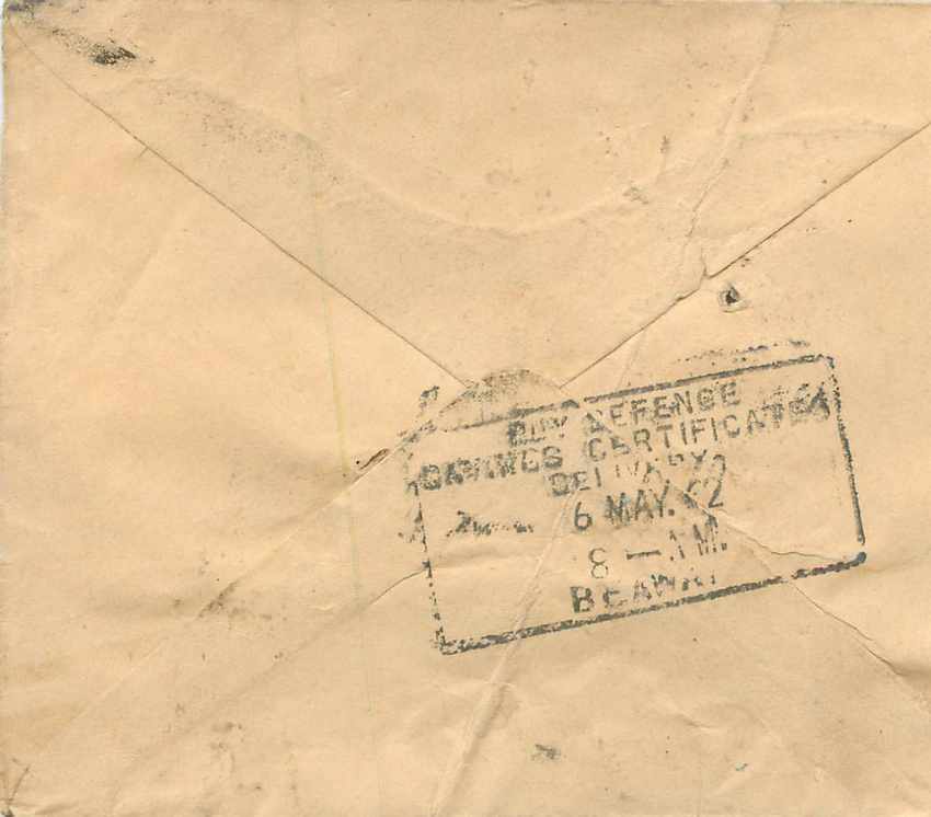 Inde India Entier Postal Stationary  — Verso