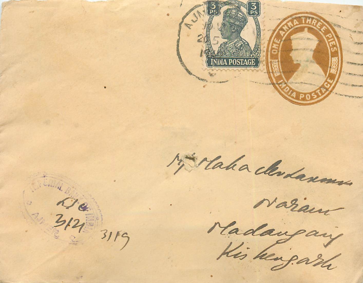 Inde India Entier Postal Stationary 