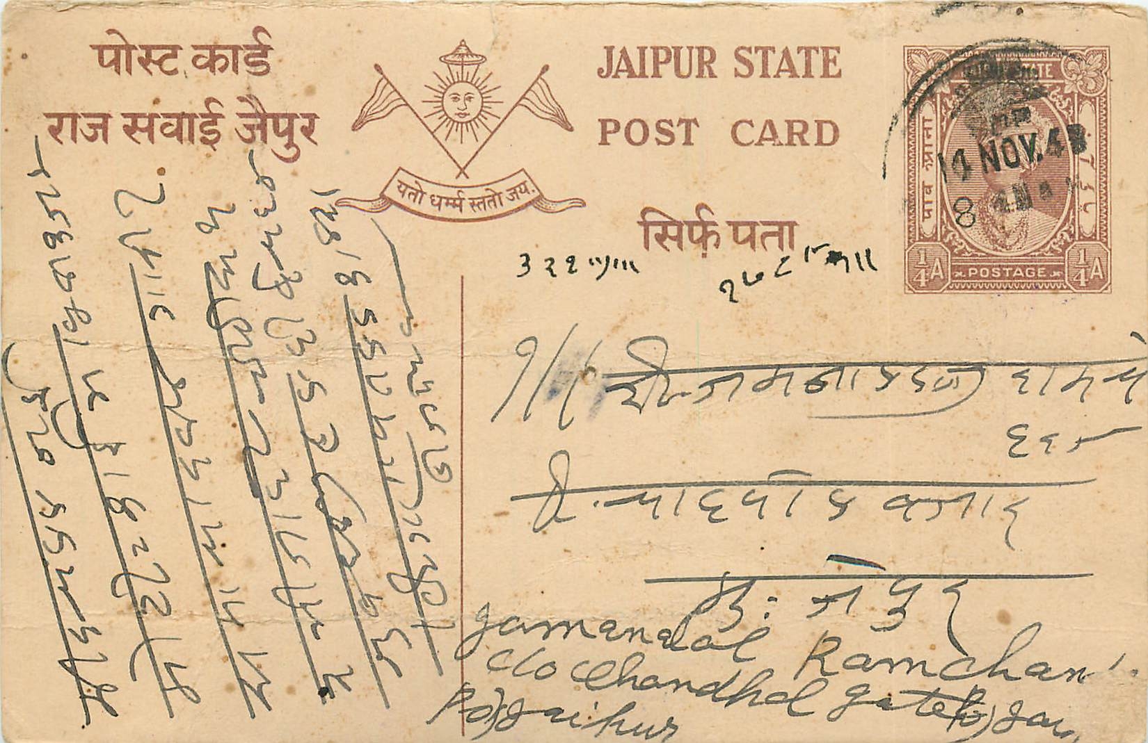 Inde India Jaipur Cover Card 