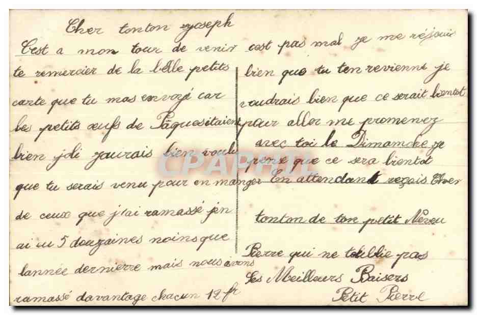 CPA Fantaisie Porte bonheur (trefle) — Rückseite