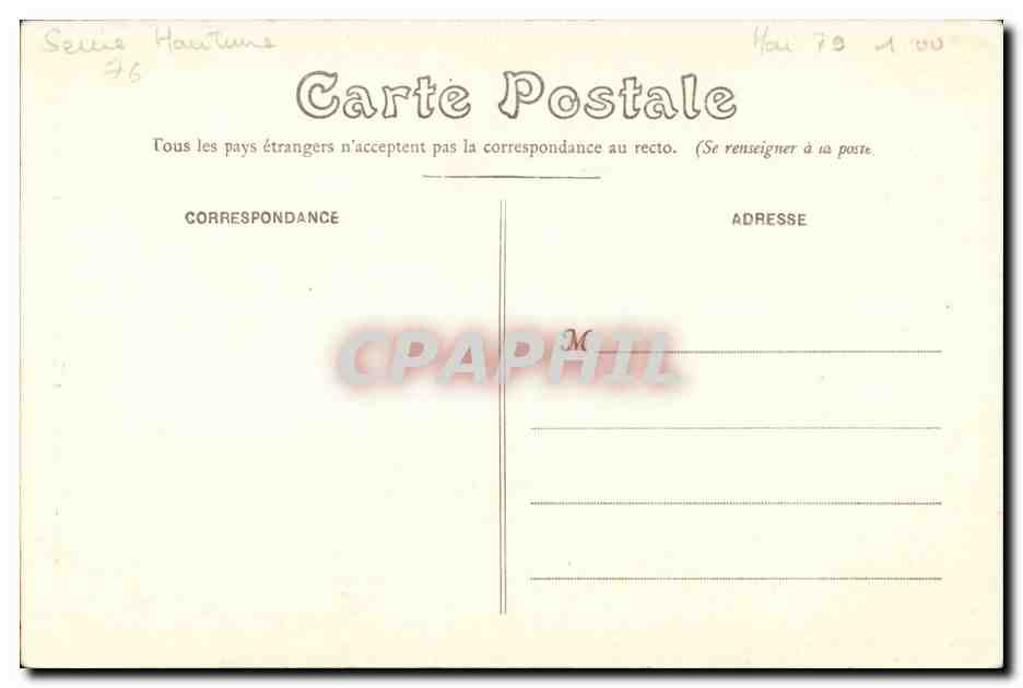 Rouen CPA Portique de la cour des libraires et la rue St Romain — Verso