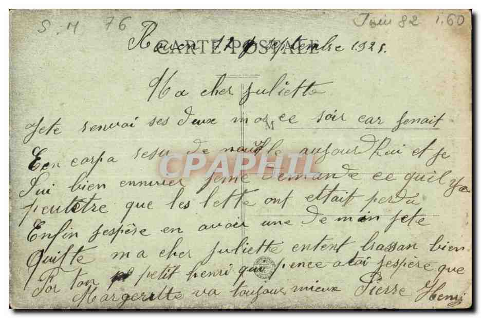 Rouen CPA Jardin des plantes La pierre runique — Verso