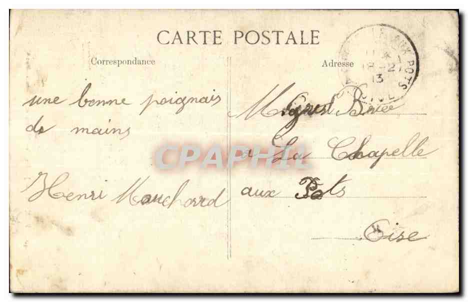 Rouen CPA Jardin des plantes La pierre runique — Verso