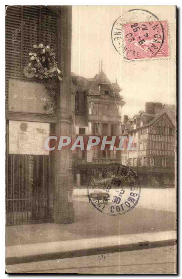 Rouen CPA L'endroit ou fut brulee Jeanne d'arc