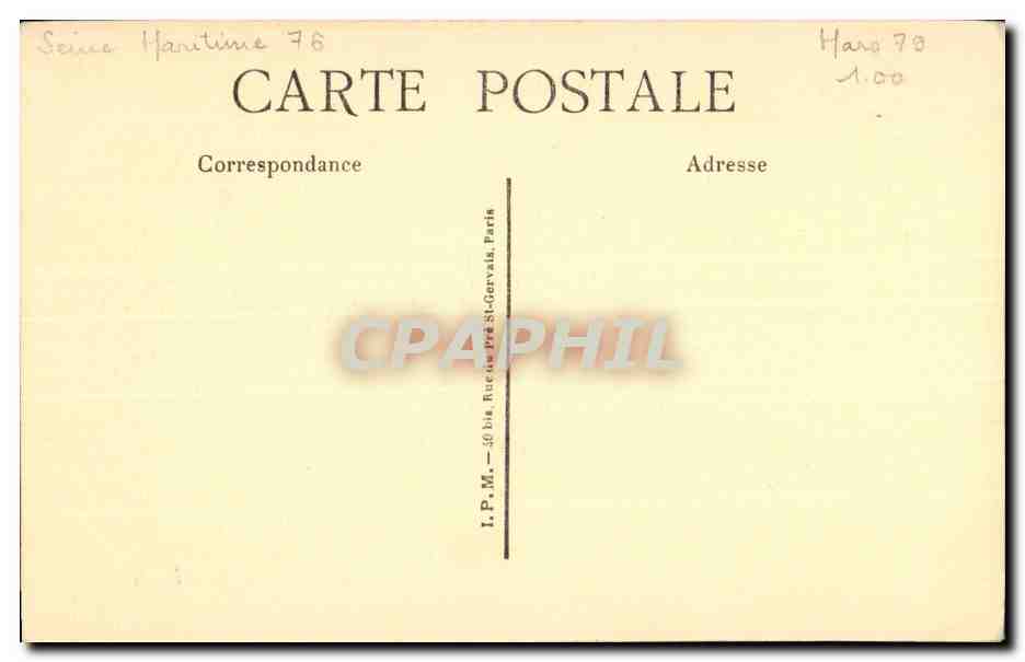 Rouen CPA La rue Saint Romain — Verso