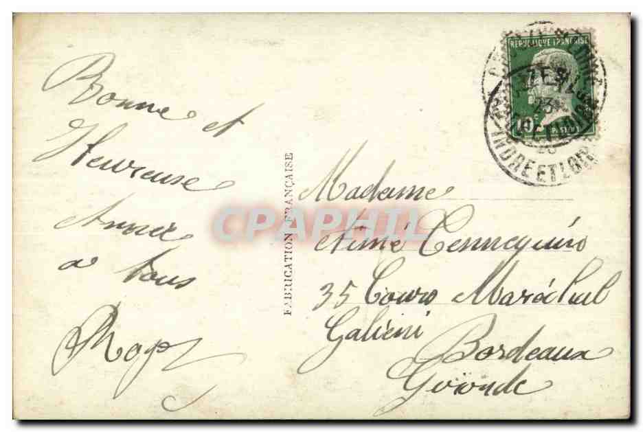 CPA Fantaisie Heureuse annee (enfant) — Rückseite