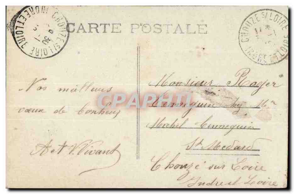 CPA Fantaisie Bonne annee (enfant) — Rückseite