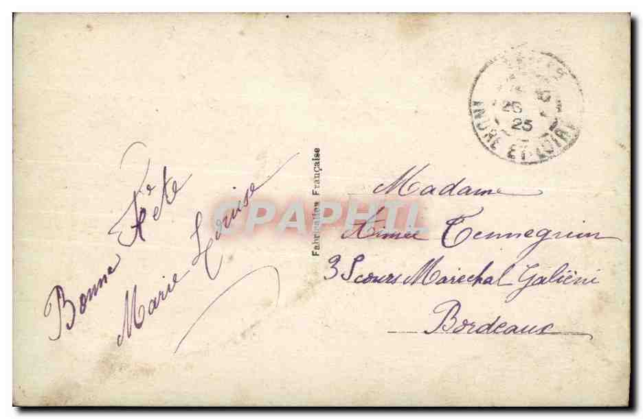 CPA Fantaisie Bonne Fete (enfant) — Verso