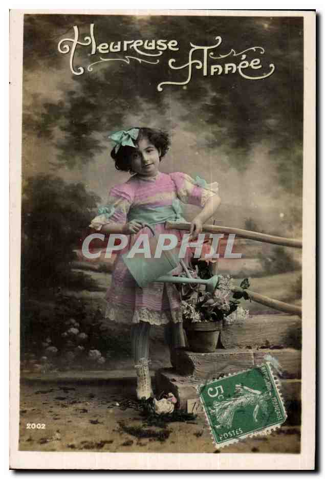 CPA Fantaisie Enfant Heureuse annee 