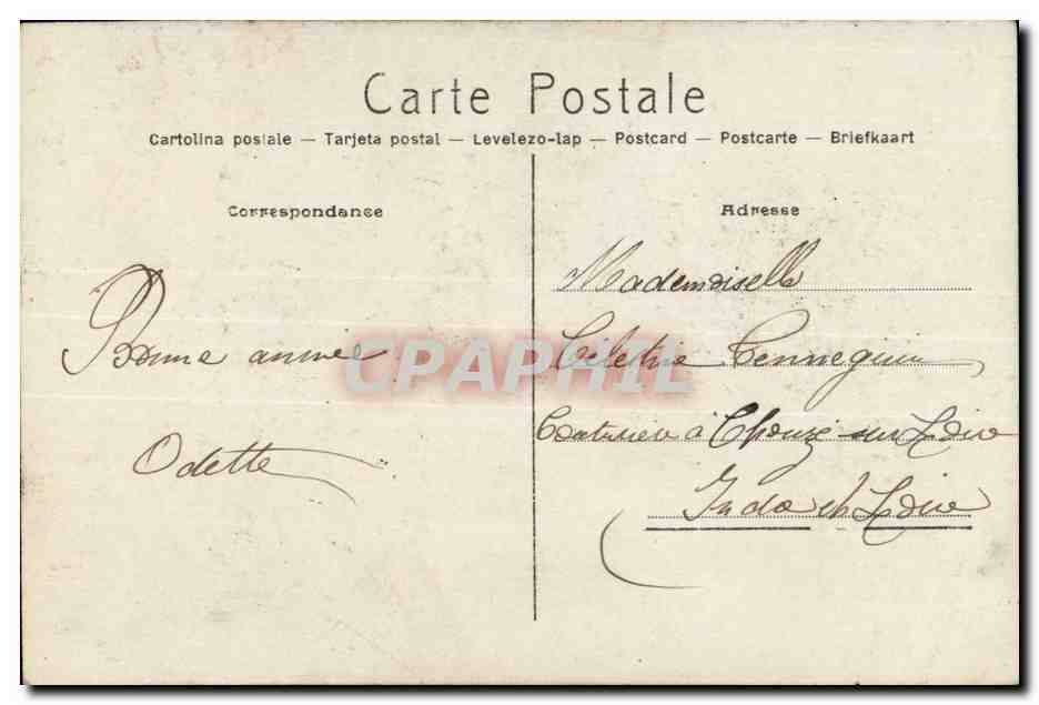 CPA Fantaisie Enfant Heureuse annee  — Rückseite