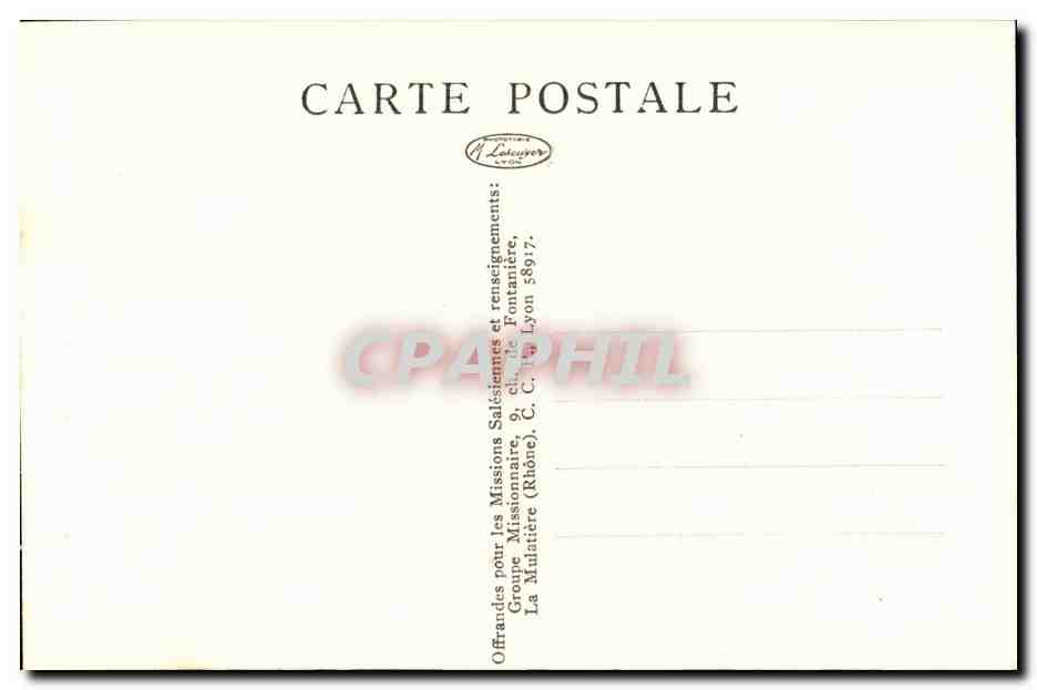 CPA Missions salesiennes Recolte du vin de palmes Indes (india Inde) — Rückseite