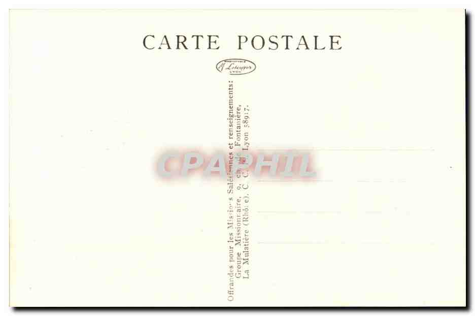CPA Missions salesiennes Siam Belle capture (india Inde Thailande Thailand crocodile) — Rückseite