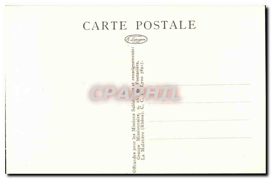 CPA Missions salesiennes Congo belge Vieille femme fumant sa pipe — Rückseite