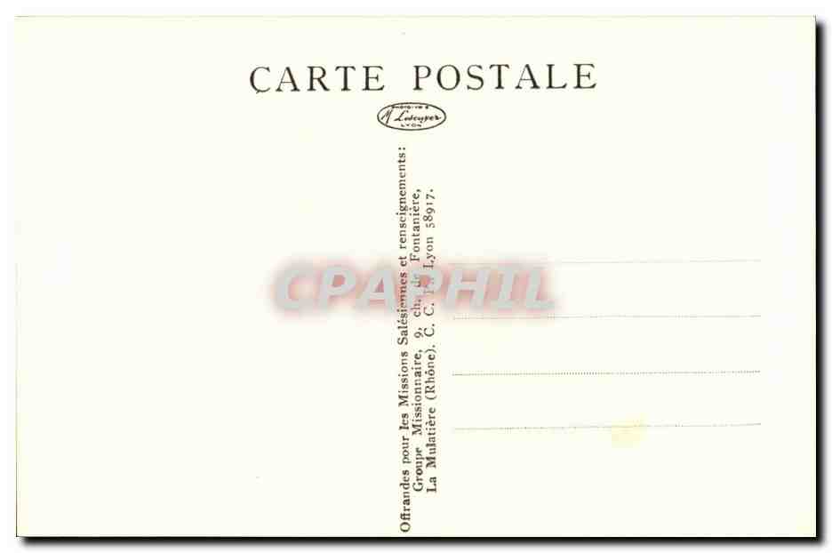 CPA Missions salesiennes Equateur Equator Tzanza tetes d'ennemis insigne de l'autorite des chefs — Rückseite