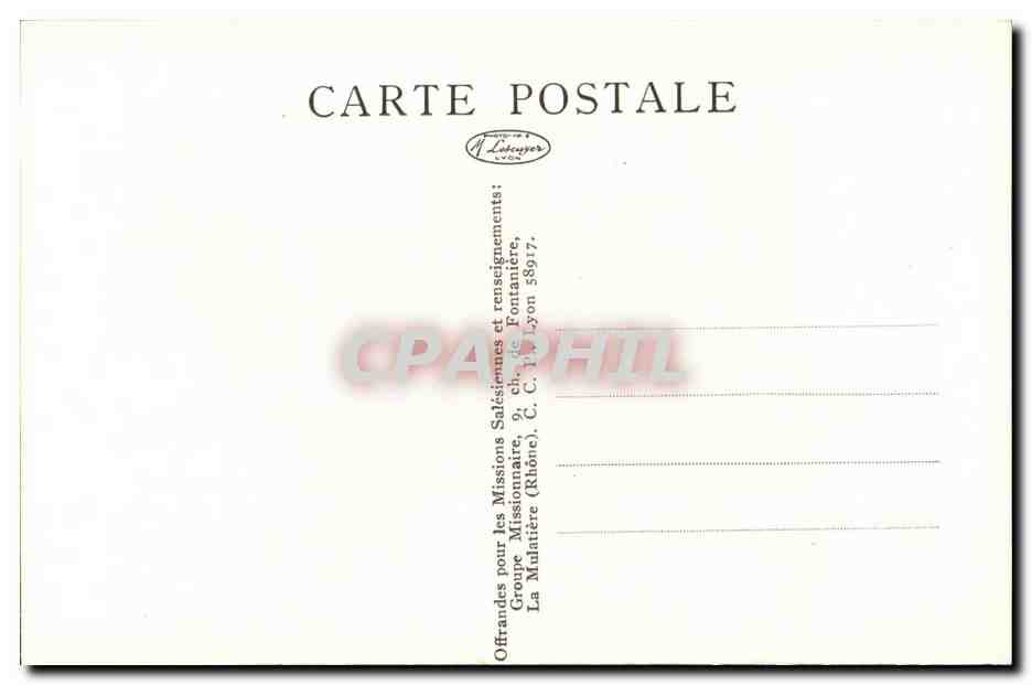 CPA Missions salesiennes Congo belge Maman et bebe — Rückseite