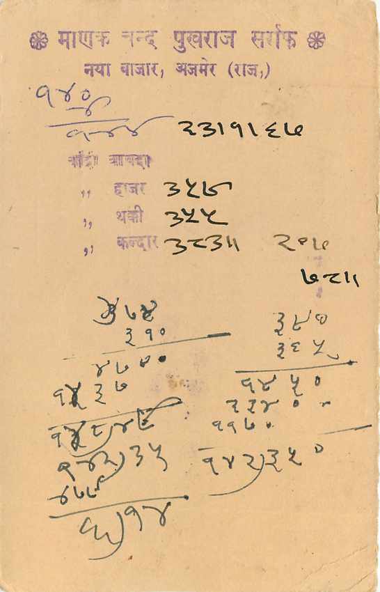 Inde India Entier Postal Stationary Tigre — Verso