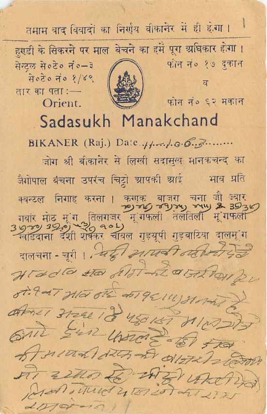 Inde India Entier Postal Stationary Tigre — Verso