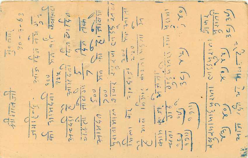 Inde India Entier Postal Stationary Tigre — Verso