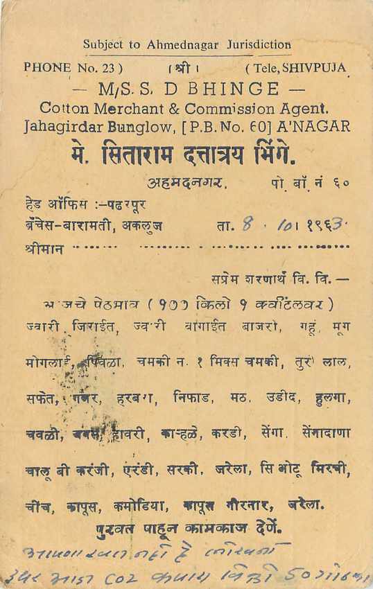 Inde India Entier Postal Stationary Tigre — Verso