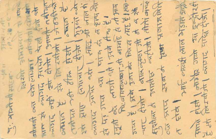 Inde India Entier Postal Stationary Tigre — Verso