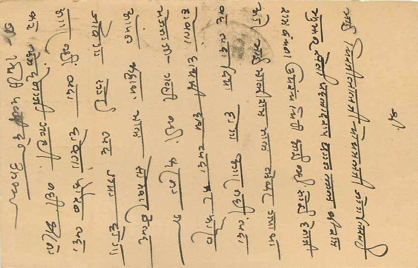 Inde India Entier Postal Stationary Tigre — Verso