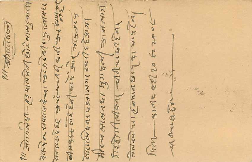 Inde India Entier Postal Stationary Tigre — Verso