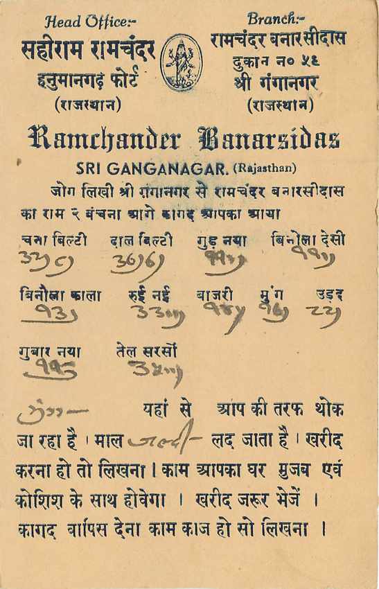 Inde India Entier Postal Stationary Tigre — Verso