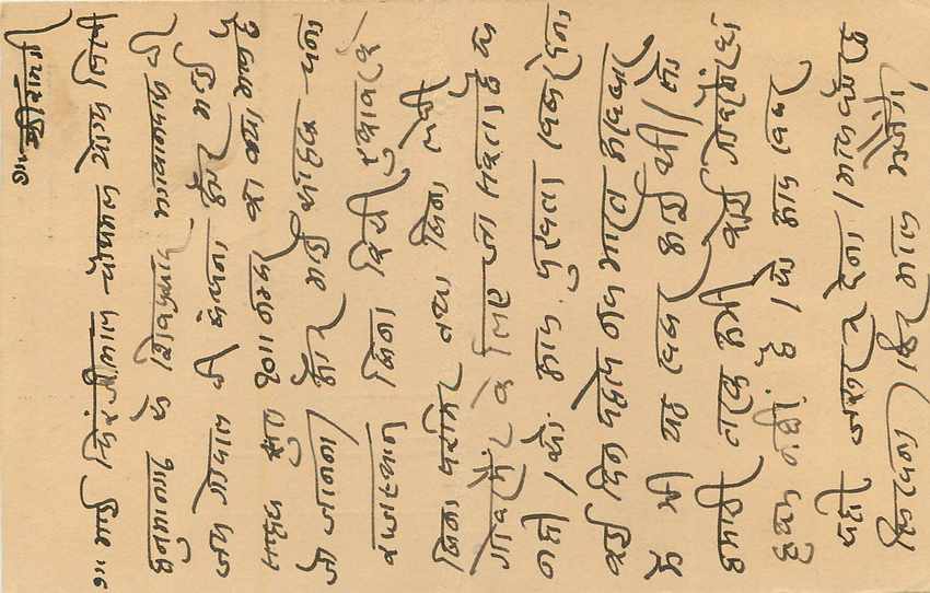 Inde India Entier Postal Stationary Tigre — Verso