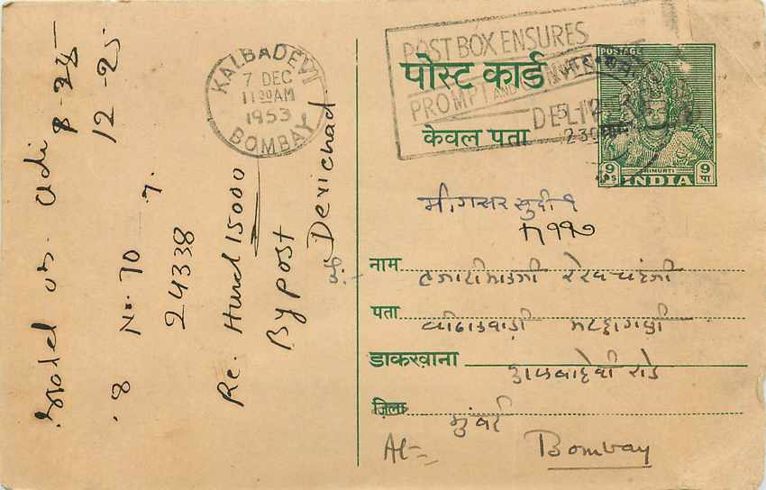 Inde India Entier Postal Stationary Tigre