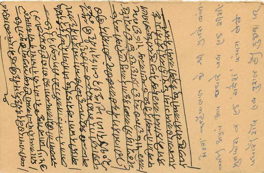 Inde India Entier Postal Stationary Tigre — Verso