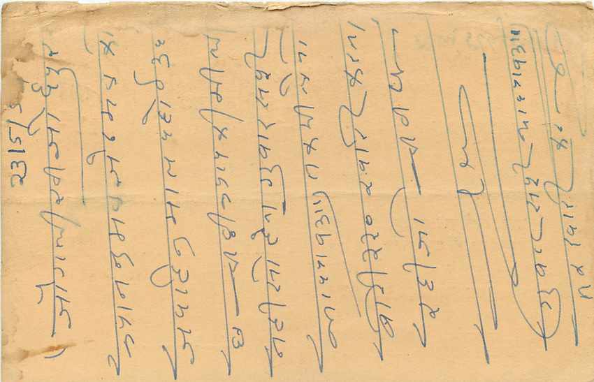 Inde India Entier Postal Stationary Tigre — Verso