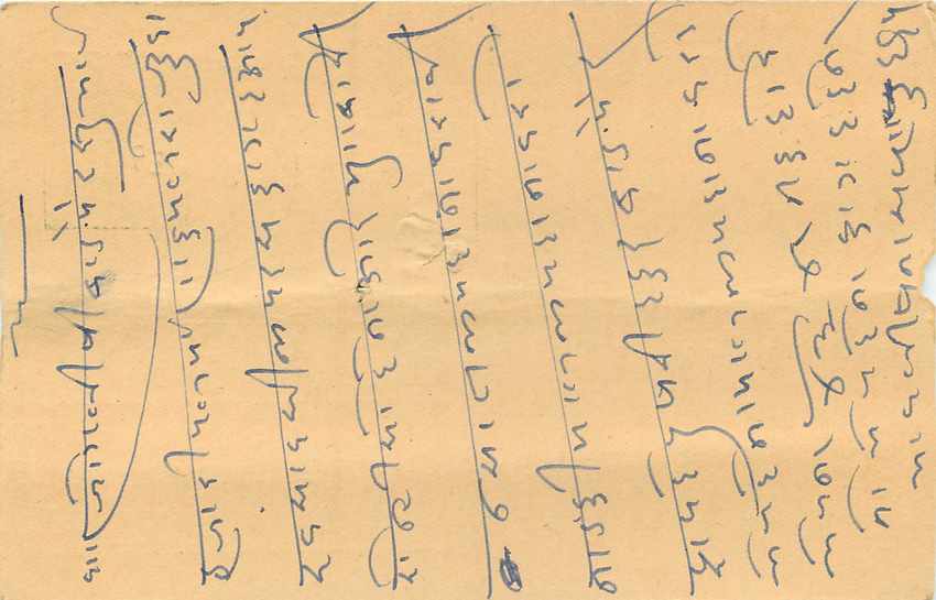 Inde India Entier Postal Stationary Tigre — Verso