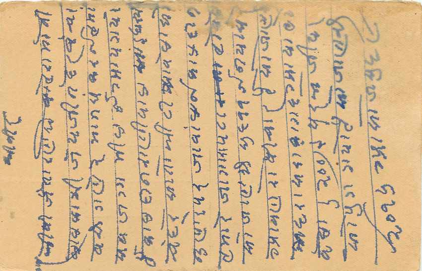 Inde India Entier Postal Stationary Tigre — Verso