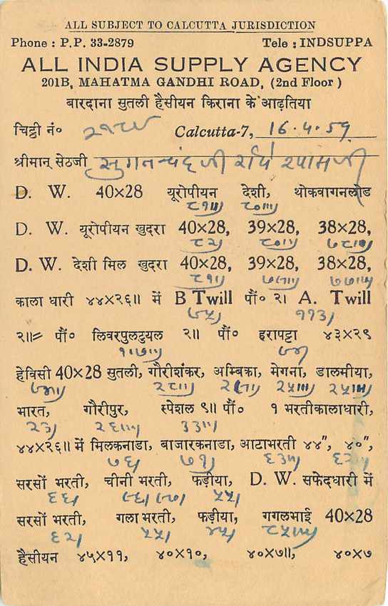 Inde India Entier Postal Stationary Tigre — Verso