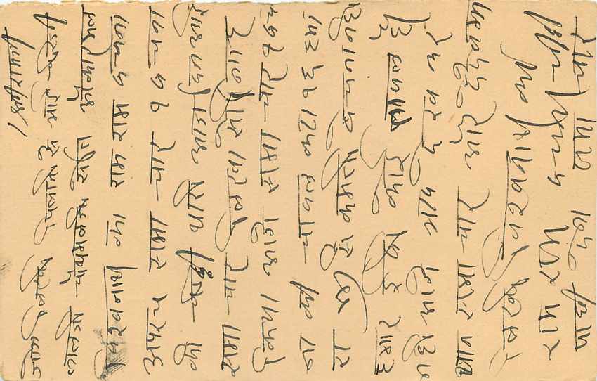 Inde India Entier Postal Stationary Tigre — Verso