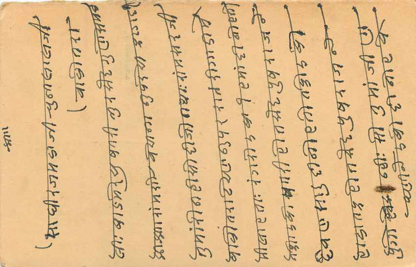 Inde India Entier Postal Stationary Tigre — Verso