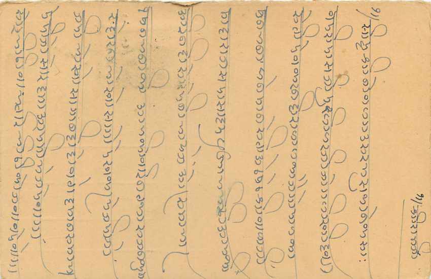 Inde India Entier Postal Stationary Tigre — Verso